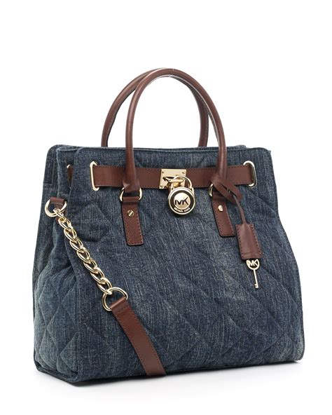 michael kors bags navy blue|Michael Kors blue jean handbags.